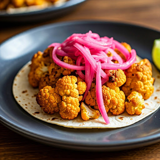 Cauliflower Tacos with Pickled Red Onions